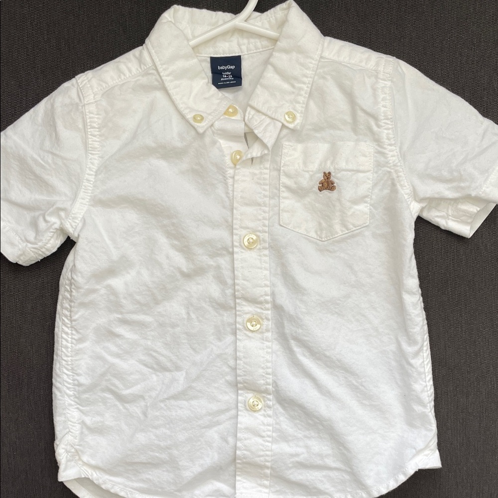GAP Kids White Button Down Shirt